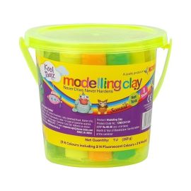  Kores Kool Clay 200g Bucket – Non-Toxic, Non-Drying, Scented Modeling Clay with 3 Molds