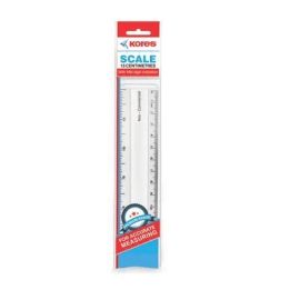 Kores 15 cm Transparent Plastic Scale – Durable, Accurate, and Shatter-Resistant (5 Pcs)