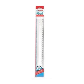 Kores 30 cm Transparent Plastic Scale – Durable, Accurate, and Shatter-Resistant