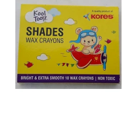 Kores Wax Crayons – 10 Vibrant Shades, Non-Toxic, Smooth Application (2 pcs)