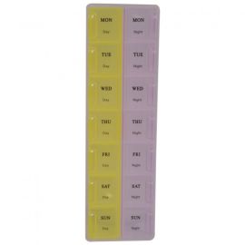 Weekly Pill Organizer – 7-Day AM/PM Medication Planner with 14 Compartments