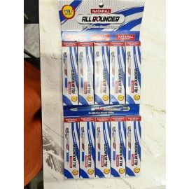 Nataraj Allrounder Ball Pen - Blue Ink, Fine Point (0.7mm), Pack of 10