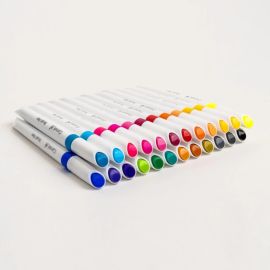 Camlin Kokuyo 24-Color Brush Pen Set – Flexible Tips for Watercolor Effects