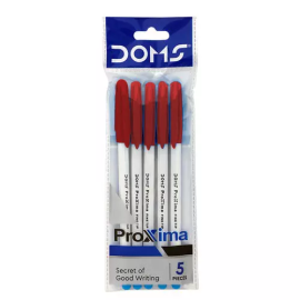 DOMS Proxima Red Ball Pen (5 Pcs) 