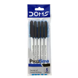 Doms Proxima Ball Pen - Black Ink (5 Pcs)