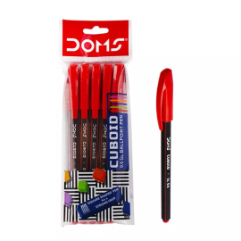 Doms Cuboid DF Pen - Red Ink (Pack of 20)