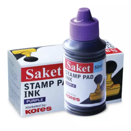 Kores 25 ml Violet Stamp Pad Ink – UV Resistant, Drip-Free Applicator