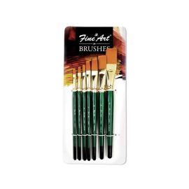  Fevicryl Fine Art Synthetic Taklon Flat Brush Set – Available in Sets of 7