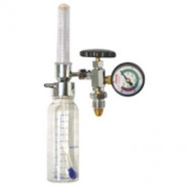 Oxygen Flow Meter with Fine Adjustment Valve, Rotameter, and Humidifier Bottle – Precise Oxygen Delivery System