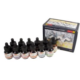Camel Transparent Photo Colours – Set of 12 Vibrant 20 ml Shades