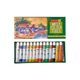 Camlin 14-Color Watercolour Tube Set – 5 ml Each, Non-Toxic Student Grade Paints with Accessories