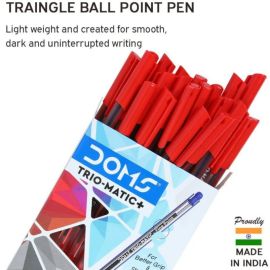 Doms Trio-Matic+ Ball Pen - Pack of 20 (Assorted Ink Colors)
