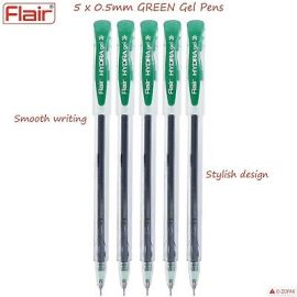 Flair Hydra Green Gel Pen (pack of 5)