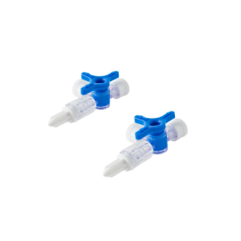 Romsons Bi-Valve® Lipid-Resistant Three-Way Stop Cock with Smooth Tap Rotation GS-3040 L (50 Pcs)