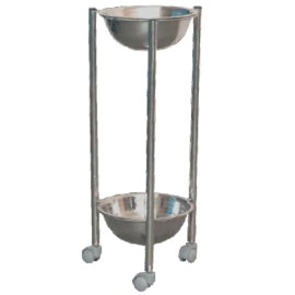 Vivan - tainless Steel Two-Tier Wash Basin Stand with Removable Basins