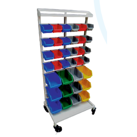 Vivan - Stainless Steel OT Drug Trolley with Detachable Bins