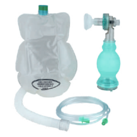 O2-RESUQ Neonatal Resuscitator (Ambu Bag) – 250ml Oxygen Reservoir Bag