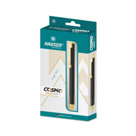 Hauser Cosmo Gold Designer Metal Ballpoint Pen – Smooth Blue Ink, Retractable, Ergonomic Design