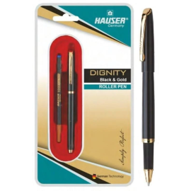 Hauser Dignity Metal Ball Pen with Twist Mechanism – Single Piece Blister Pack (Blue Ink)