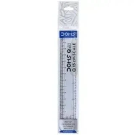 Doms Q Series 15 cm Transparent Scale – Pack of 10 Durable Measuring Rulers (5 pcs)