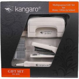 Kangaro SS-10 H Stapler Gift Set – Includes Stapler, Paper Punch, Staple Remover, and No.10 Staples – Ideal for School, Home, and Office Use