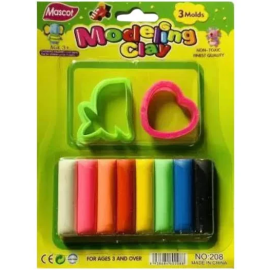 Doms Modelling Clay – 7 Vibrant Shades (85g Total)