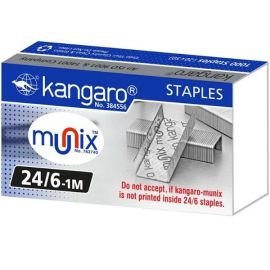 Kangaro 24/6-1M Zinc-Coated Steel Staples – (1,000 Pins)