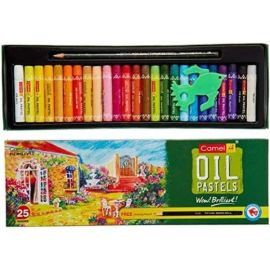 Camlin Artist-Grade Oil Pastels Set – 25 Vibrant Shades with Scraping Tool and Drawing Pencil