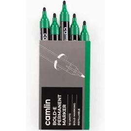 Camlin Refillable Permanent Marker with Bullet Tip - Green Ink