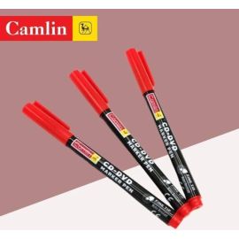 Camlin Refillable Permanent Marker with Bullet Tip - Red Ink, 2 mm Line Width