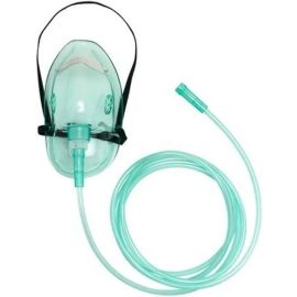 B +ve- Soft PVC Oxygen Mask with 7-Foot Tubing – Available in Adult and Pediatric Sizes (25 Pcs)