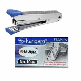 Kangaro Trendy-10 Compact Stapler with Built-in Remover and Storage – 20 Sheet Capacity