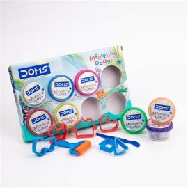 DOMS Spell n Count Modelling Dough Set - 10 Vibrant Shades with Educational Accessories (250 GM).