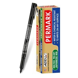 ADD Gel Permark Fiber Tip Pen Black (2 pcs)
