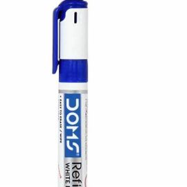 Doms Refilo Blue Refillable Whiteboard Marker Pen with Japanese Bullet Tip.
