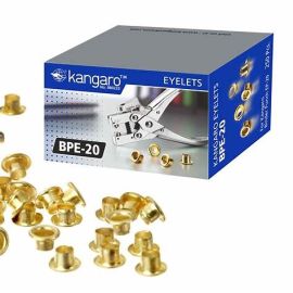 Kangaro BPE-20 Gold Eyelets – 4mm Diameter, 250 Pieces