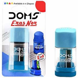 DOMS Rocket Point Erasner: Dual-Function Eraser and Sharpener for Precision and Convenience