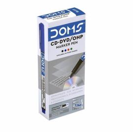 Doms CD-DVD/OHP Black Permanent Marker Pen with Extra Fine Japanese Tip.(2 pcs)