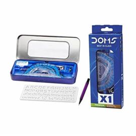 Doms X1 Premium Mathematical Drawing Instrument Box – Complete 10-Piece Geometry Set for Students and Professionals.