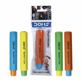 DOMS Non-Toxic Chalk & Oil Pastel Holder – Ergonomic, Retractable, Multicolor.