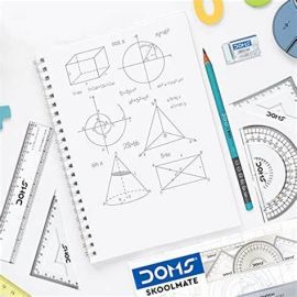 DOMS Skoolmate Mathematical Drawing Instrument Set – 4-Piece Geometry Tool Kit for Students (2 pcs)