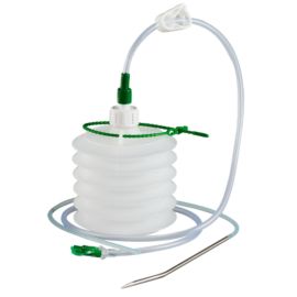 B +ve-  Vivan Close Wound Suction Unit, 800 ml Capacity, Catheter Sizes 16-20 FG, Sterile Paper Pouch Packaging