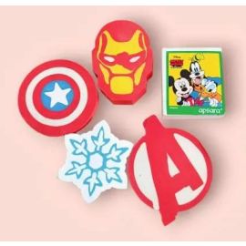 Apsara Disney & Marvel Assorted Erasers – Fun Character Designs, Clean Erasing, (5pcs)