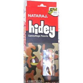 Nataraj Hidey Camouflage HB Pencils – Pack of 10 with Free Jumbo Eraser and Sharpener