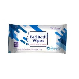 Wiclenz Bed Bath Wipes - Premium Quality, Aloe Vera & Menthol Enriched, Pack of 10