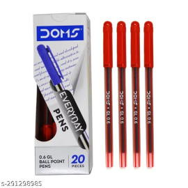 DOMS Everyday DF 0.6mm Red Ball Pen - Pack of 20