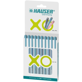 Hauser XO 0.7 mm Ball Pen | Smooth Writing with Ergonomic Grip | Available in Blue, Black, and Red Ink | Various Packaging Options