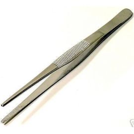 10-Inch Stainless Steel Dressing Forceps with Serrated Tips