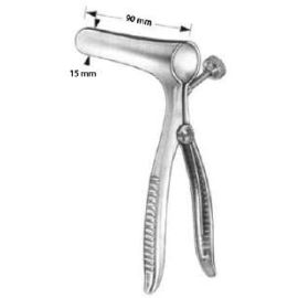 Sims Rectal Speculum – Stainless Steel, 6-Inch with Fenestrated Blades and Set Screw